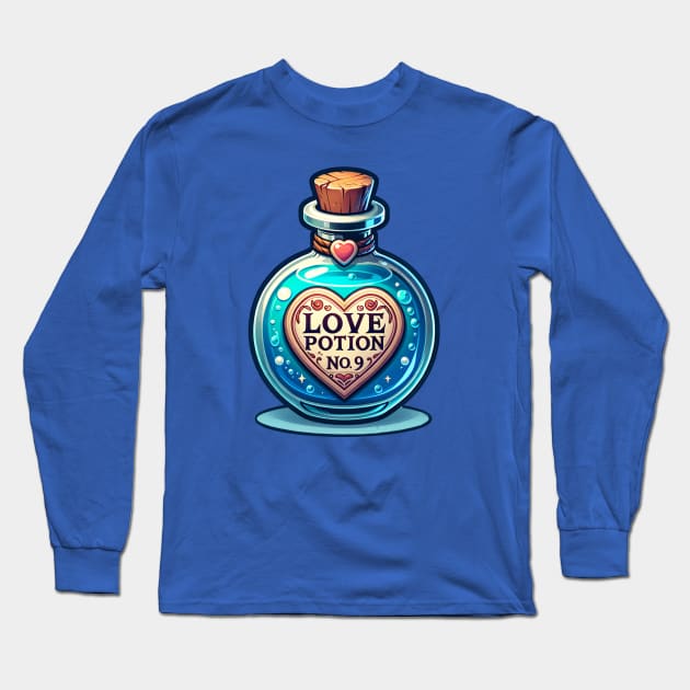 Love Potion No.9 Long Sleeve T-Shirt by Offbeat Oddities